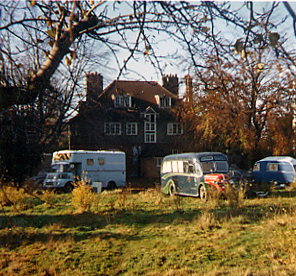 The vans in the back garden.